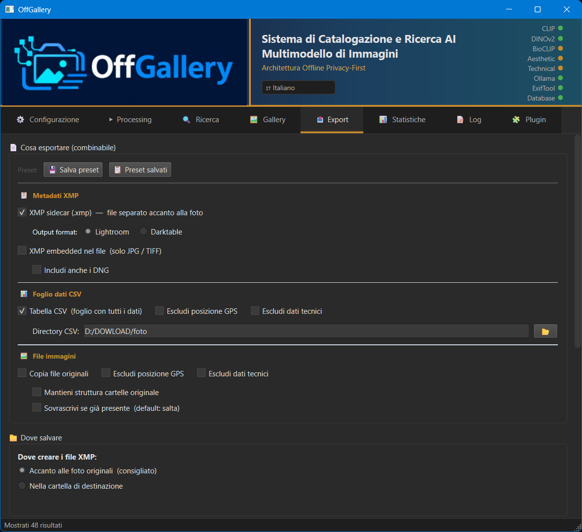 Tab Export OffGallery
