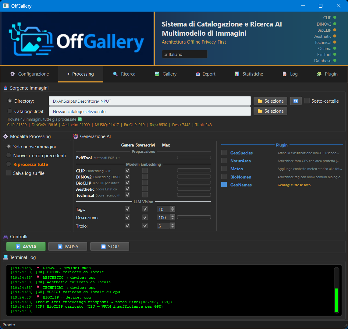 OffGallery — Elaborazione