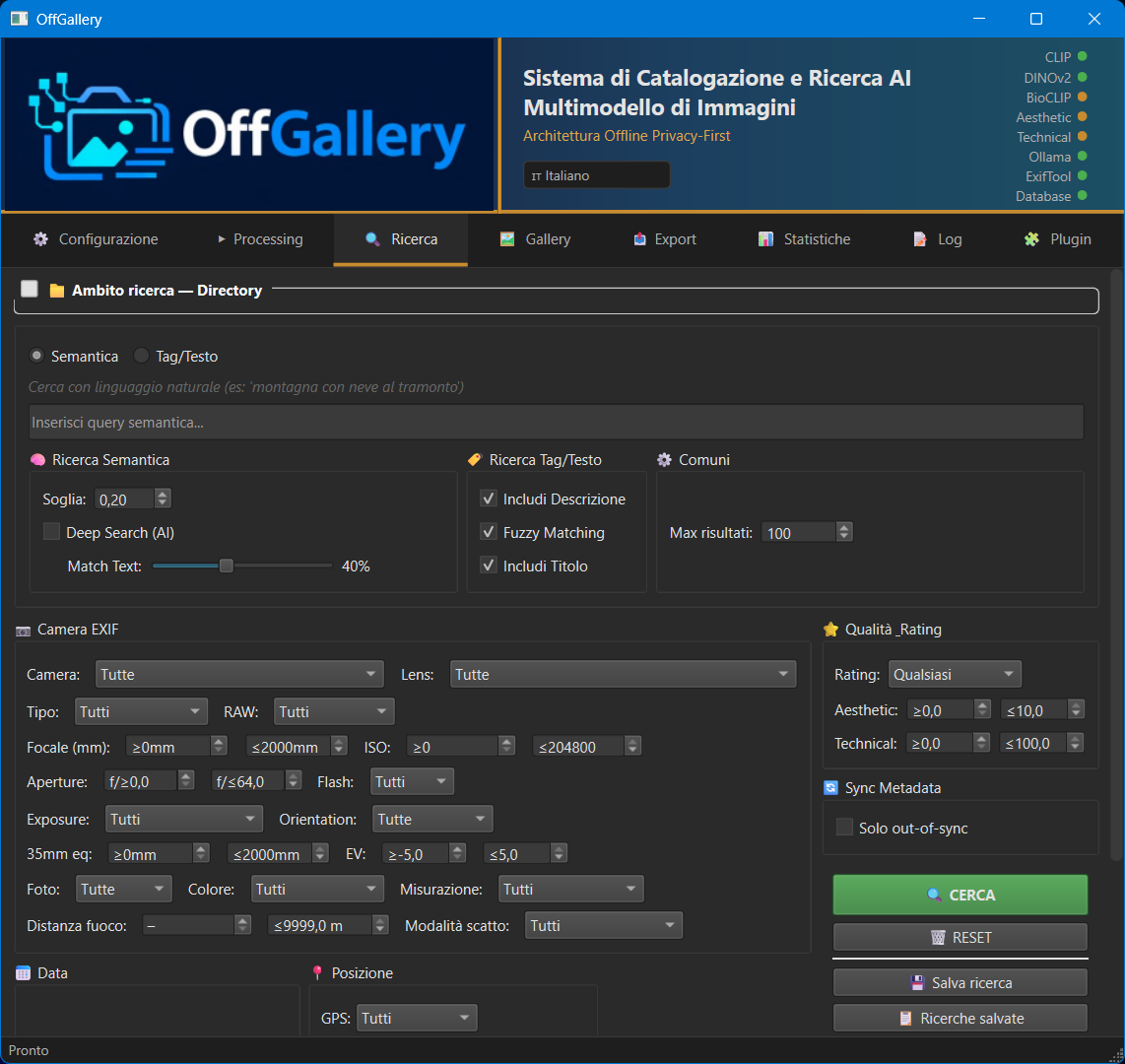 OffGallery — Ricerca semantica